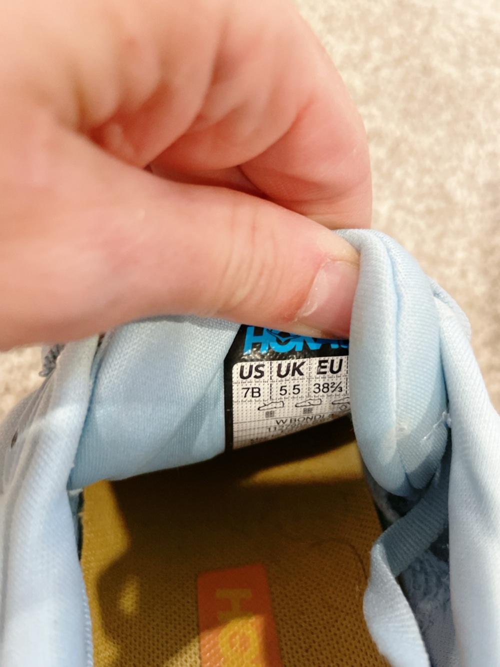 Hoka One One Bondi 8 Blue Summer Song Country Air Women's US 7 - Picture 7 of 7